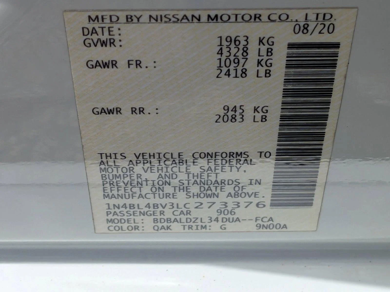 Used 2020 Glacier White Nissan 2.5 S image 23