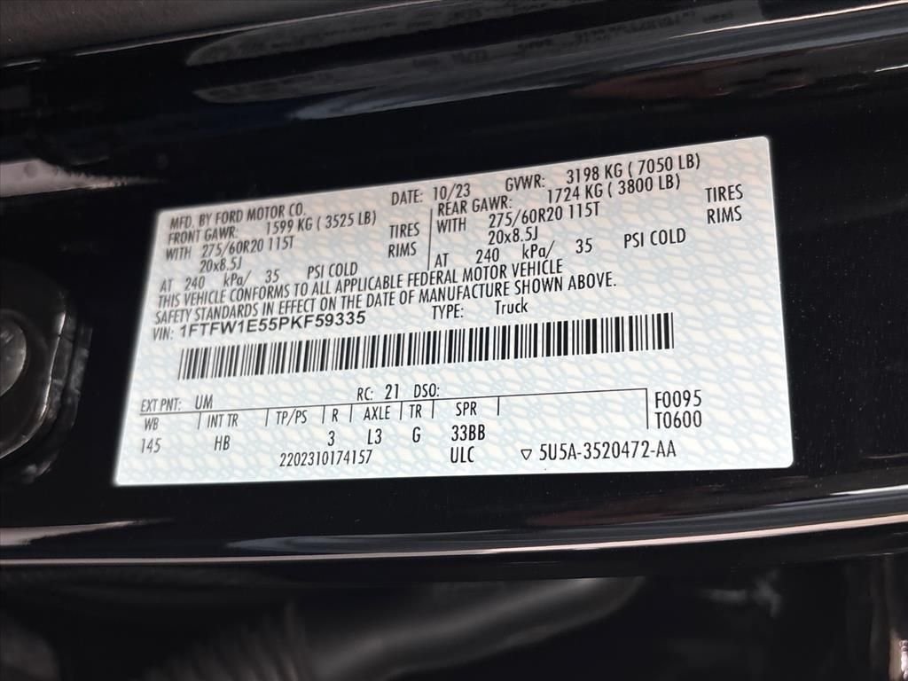 Used 2023 Black Metallic Ford Lariat image 30