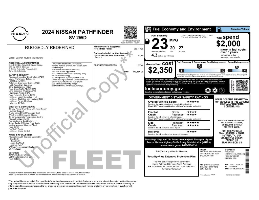 Certified Used 2024 Blue Nissan SV image 26