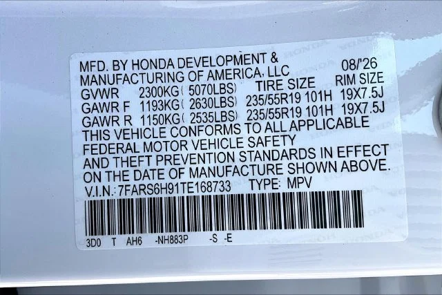 New 2026 Platinum White Pearl Honda AWD Sport Touring Hybrid image 13