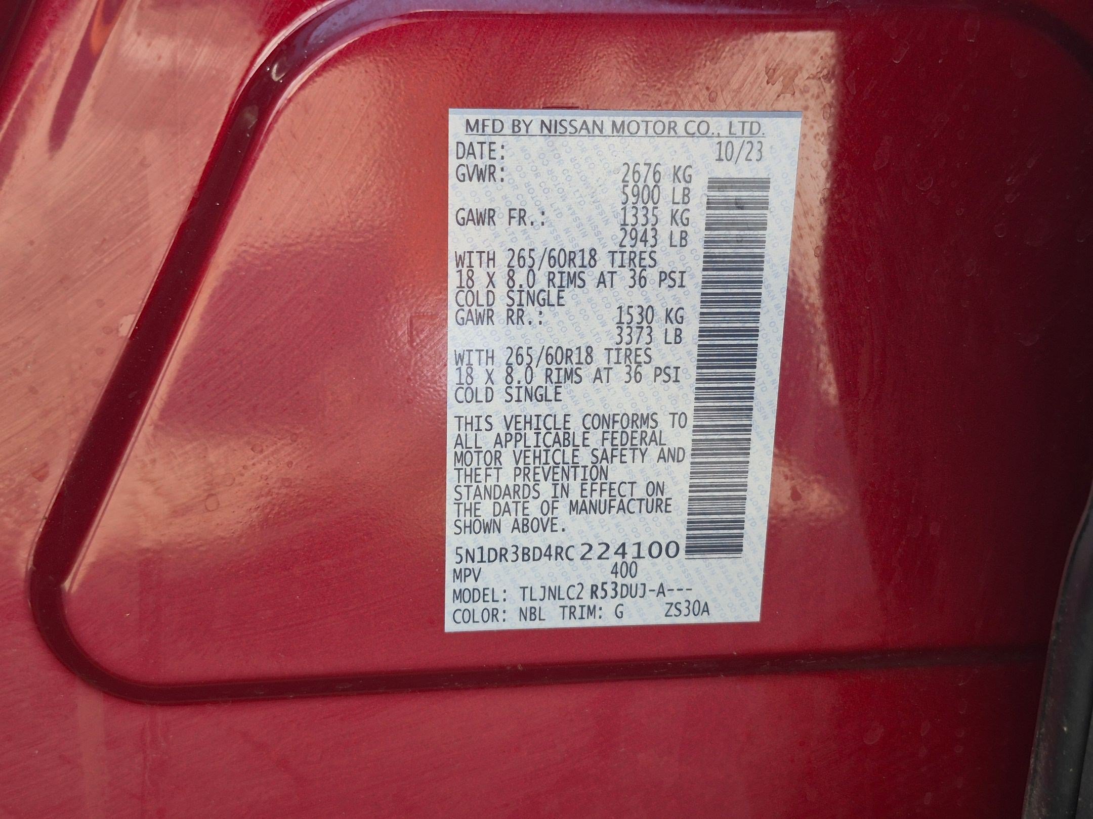 Used 2024 Scarlet Ember Nissan Rock Creek image 32