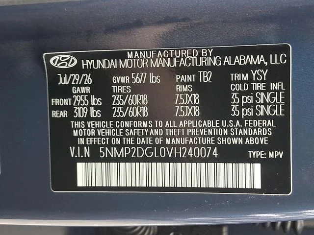 New 2027 Blue Hyundai SEL image 17