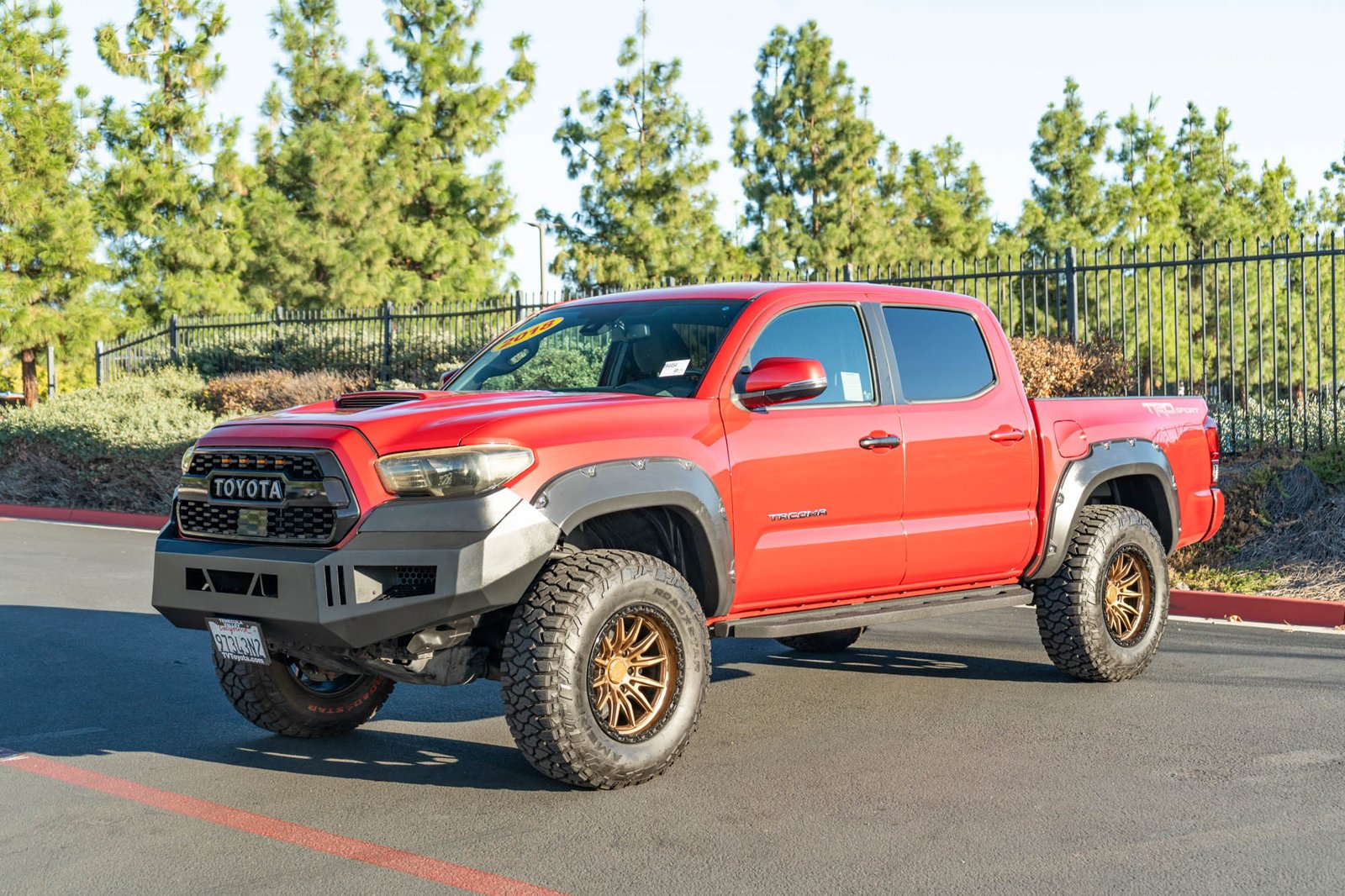 Used 2018 Barcelona Red Metallic Toyota TRD Sport image 3