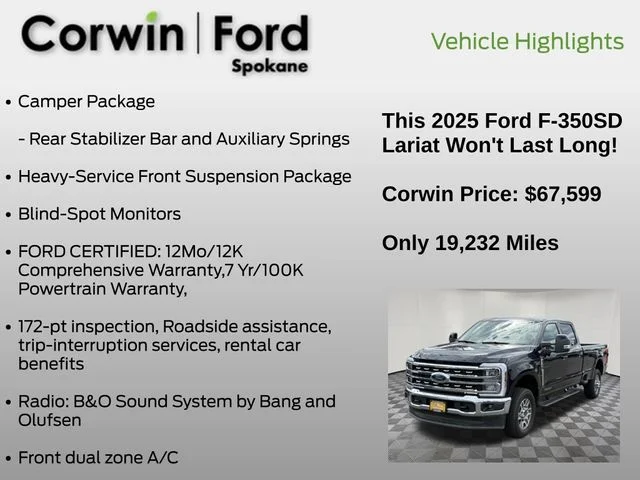 Certified Used 2025 Antimatter Blue Metallic Ford Lariat image 7