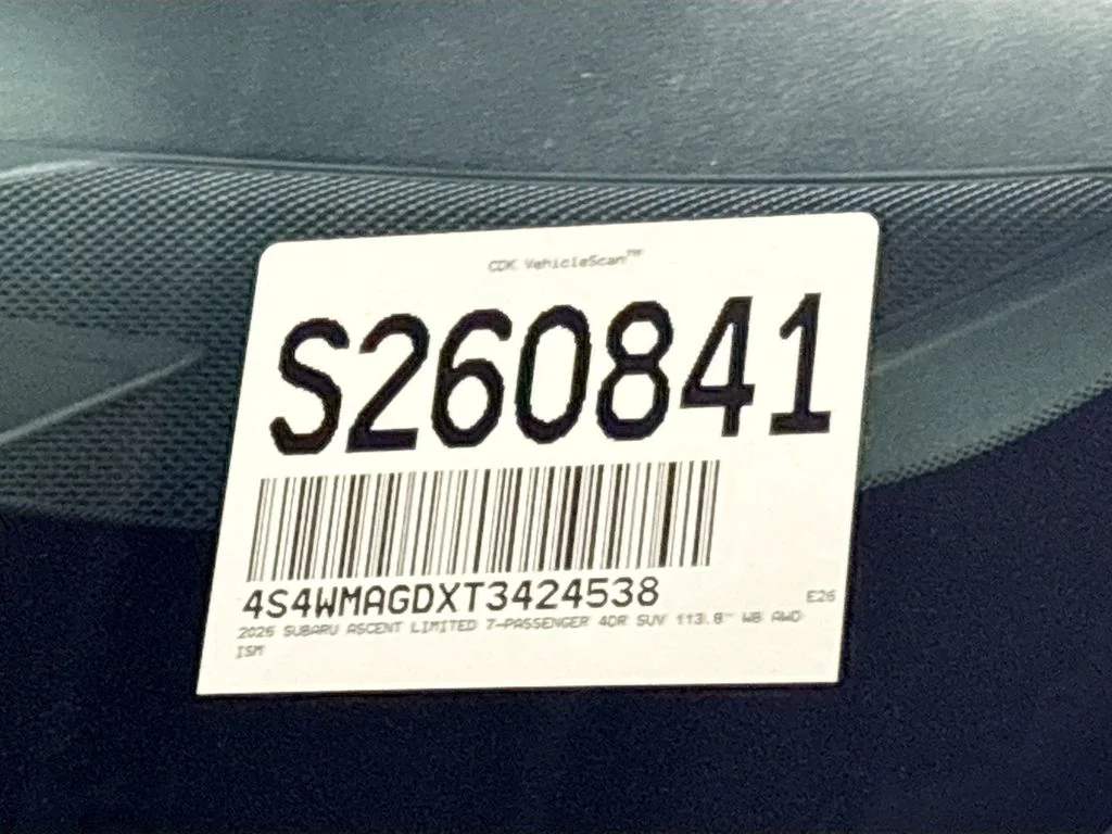 New 2026 ICE SILVER METALLIC Subaru Limited 7-Passenger image 26