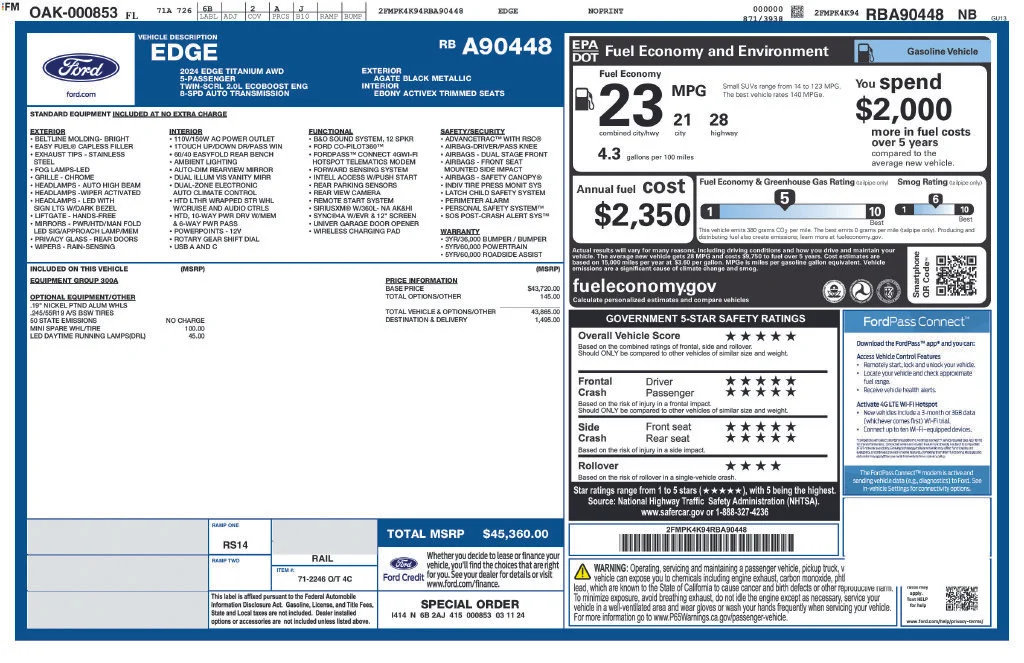 Used 2024 Black Ford Titanium image 28