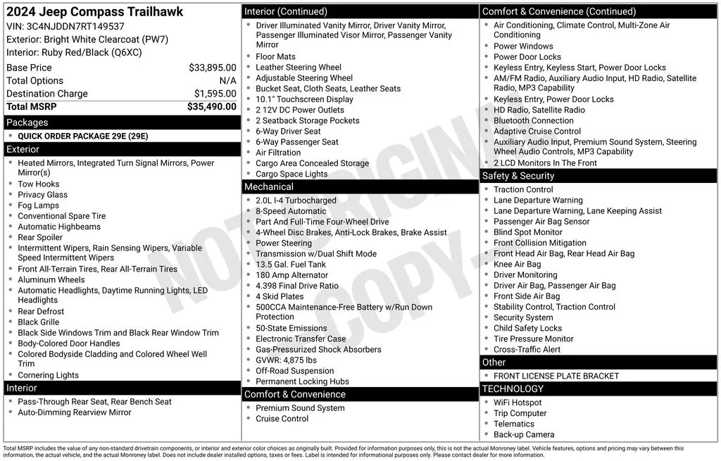 Used 2024 White Jeep Trailhawk image 37