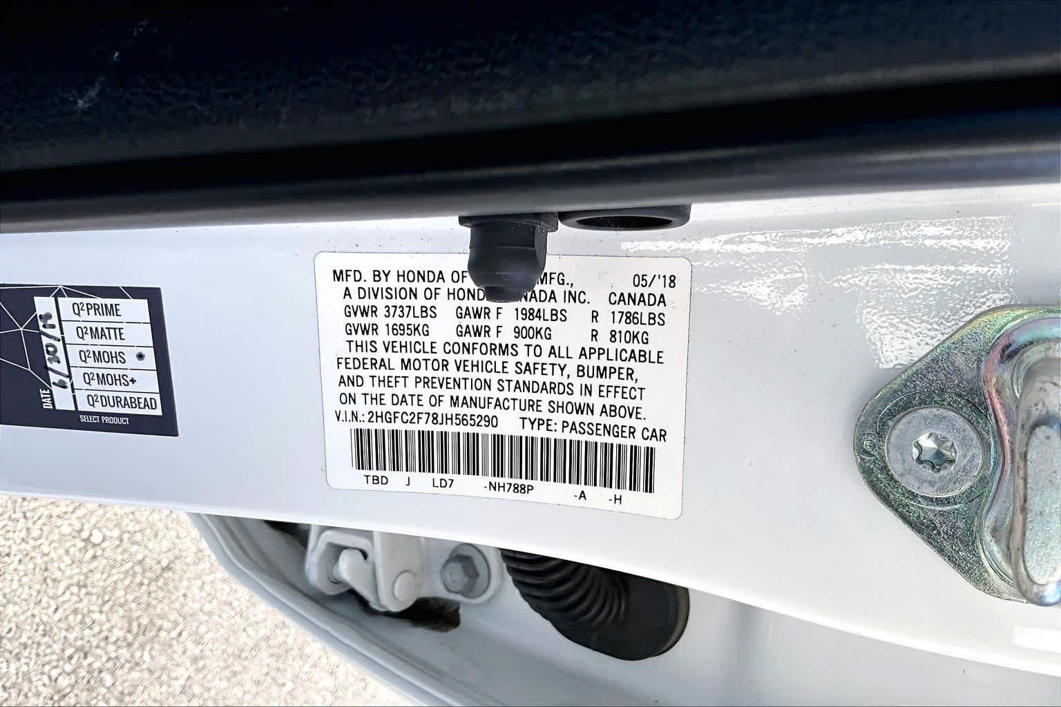 Used 2018 WHITE ORCHID PEARL Honda EX image 35