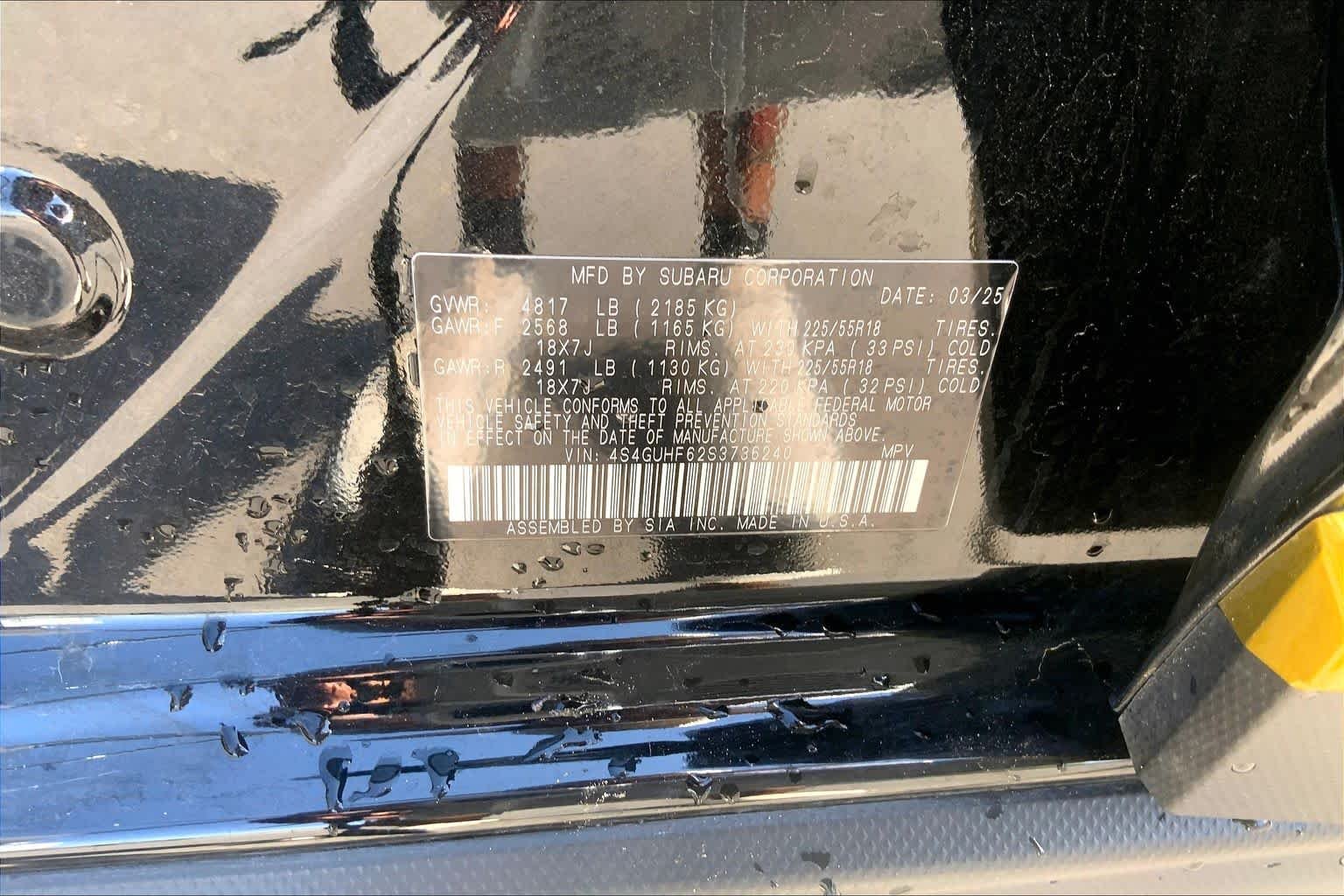 Certified Used 2025 Crystal Black Silica Subaru Sport image 30