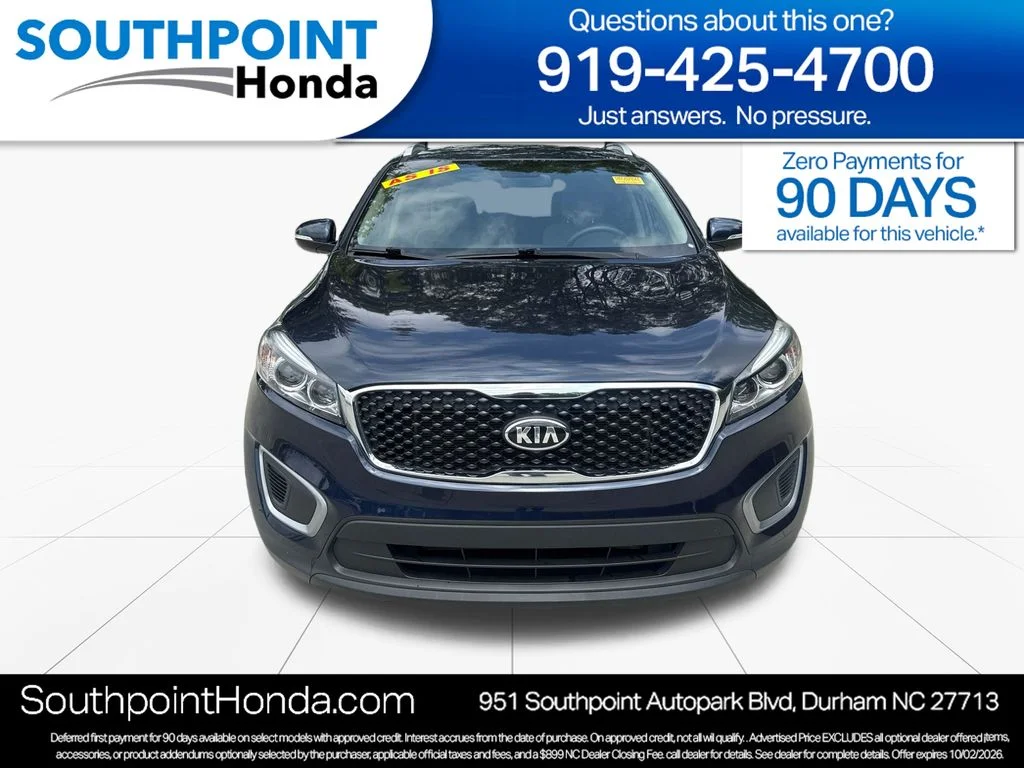 Used 2017 Kia Sorento LX with VIN 5XYPG4A38HG201757 for sale in Durham, NC