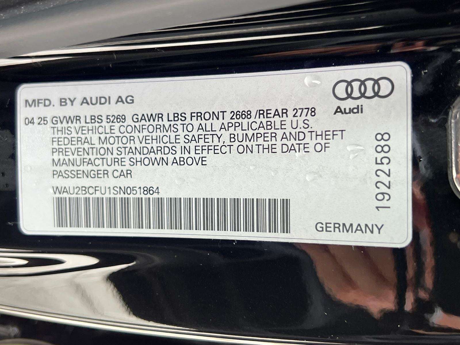 Used 2025 Mythos Black Metallic Audi Premium Plus image 33