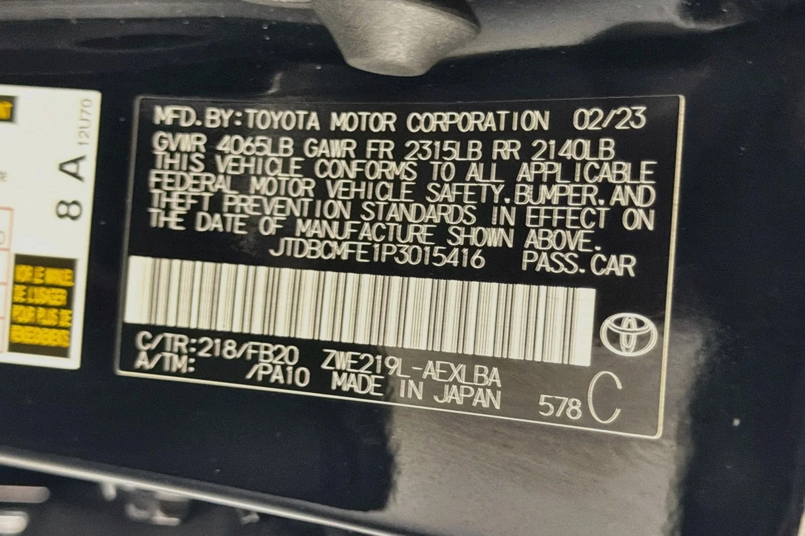 Used 2023 BLACK Toyota Hybrid LE image 23