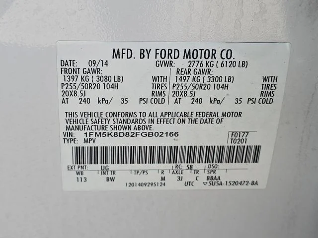 Used 2015 White Platinum Clearcoat Metallic Ford XLT image 23