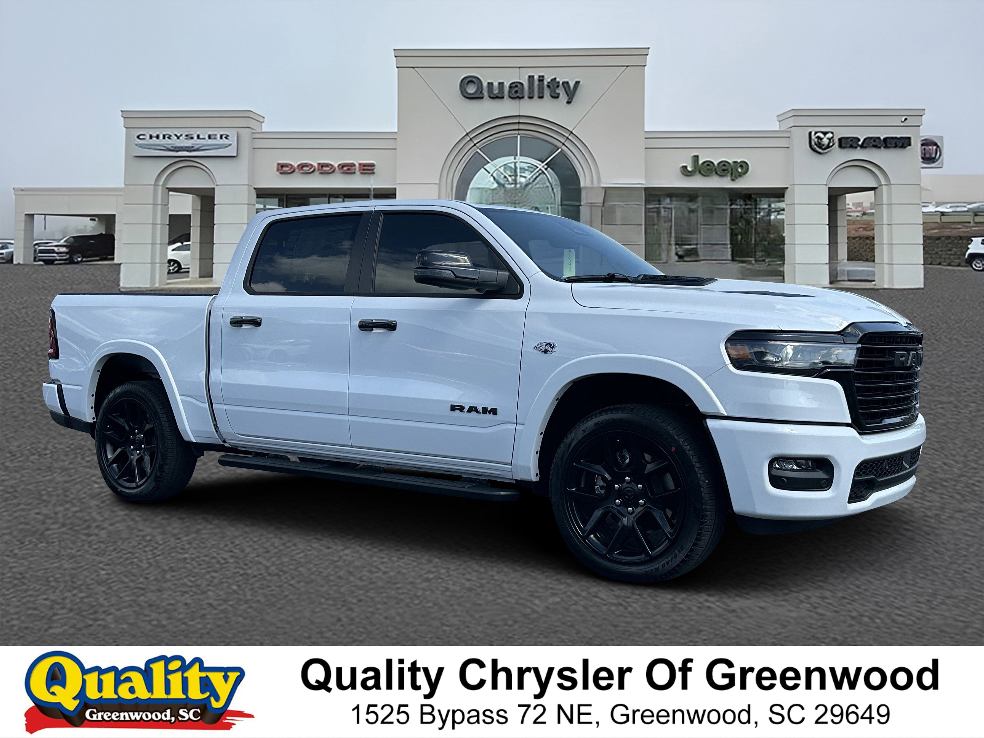 New 2026 Bright White Clear-Coat Exterior Paint RAM Laramie image 1