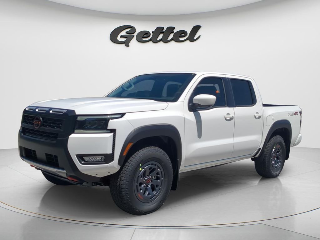 Glacier White 2026 Nissan Frontier PRO-4X Crew Cab 4WD Pickup Truck Four-Wheel Drive 9-Speed Automatic Overdrive