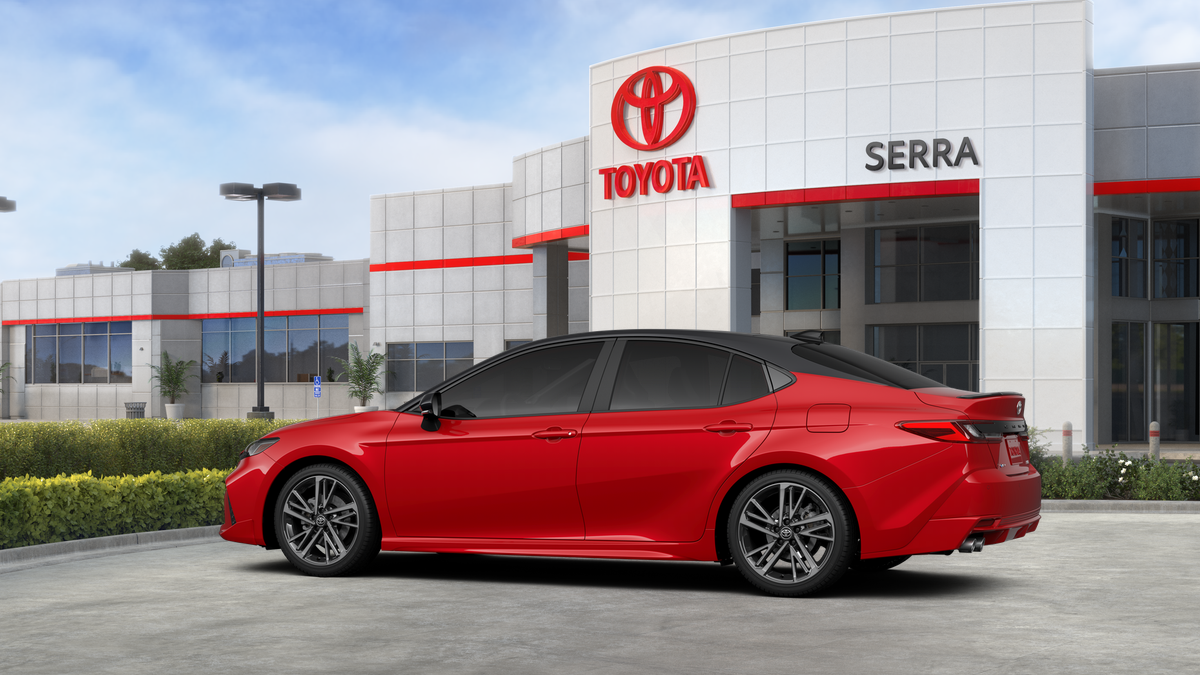 New 2026 Supersonic Red with Midnight Black Metallic roof Toyota XSE image 59