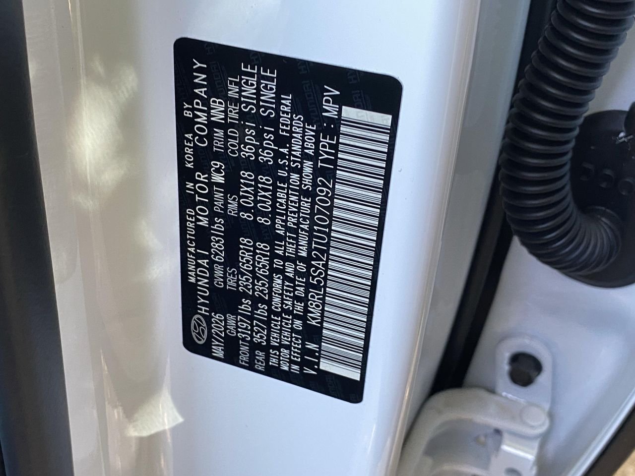 New 2026 Creamy White Pearl Hyundai Blue SEL 8P image 32