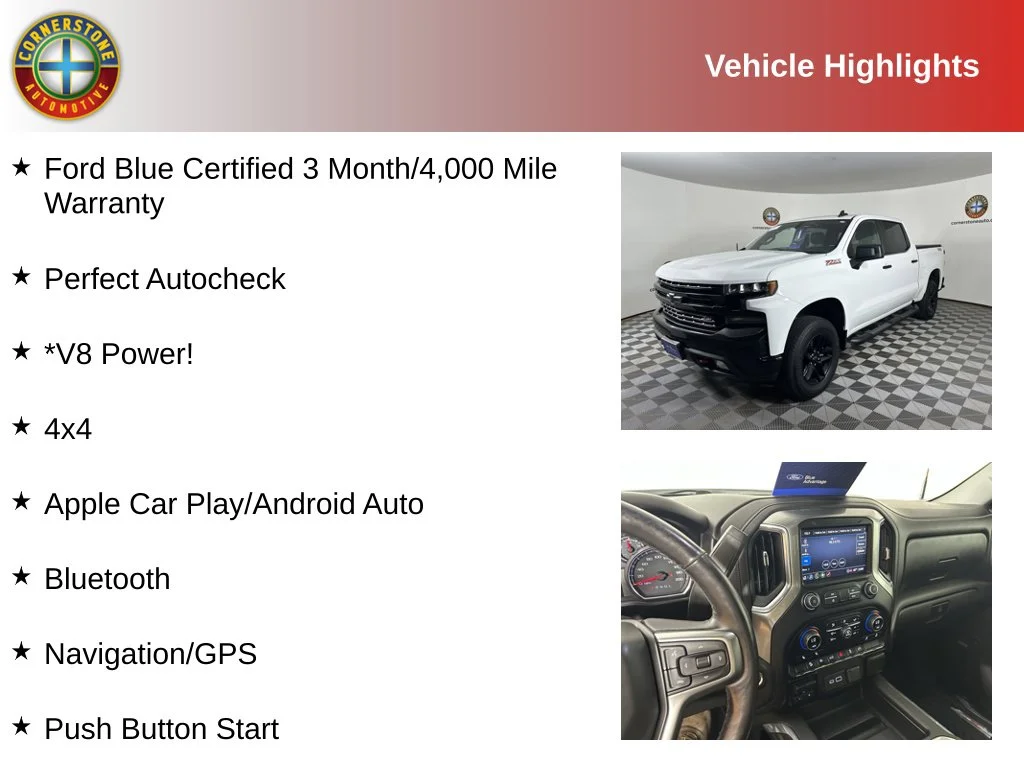 Certified 2021 Chevrolet Silverado 1500 LT Trail Boss with VIN 1GCPYFED8MZ261478 for sale in Elk River, Minnesota