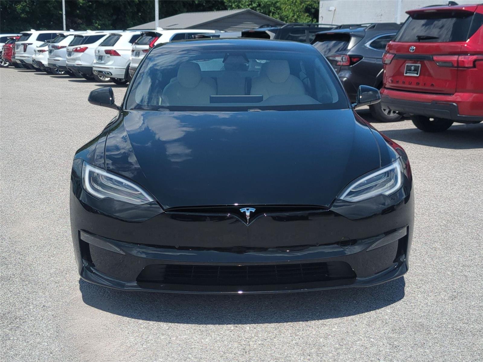 Used 2021 Solid Black Tesla Plaid image 8