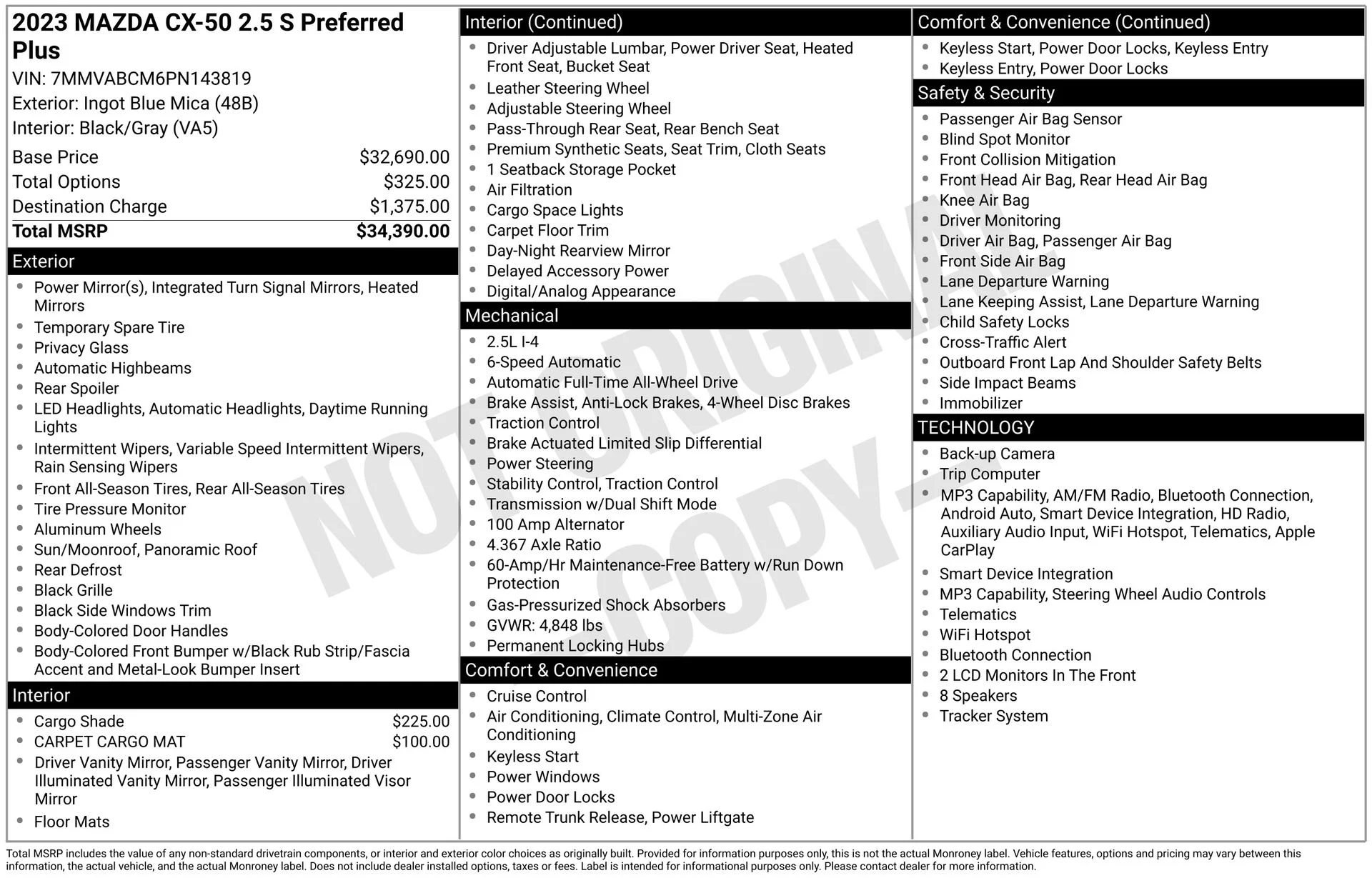 Certified Used 2023 Blue Mazda 2.5 S Preferred Plus Package image 5
