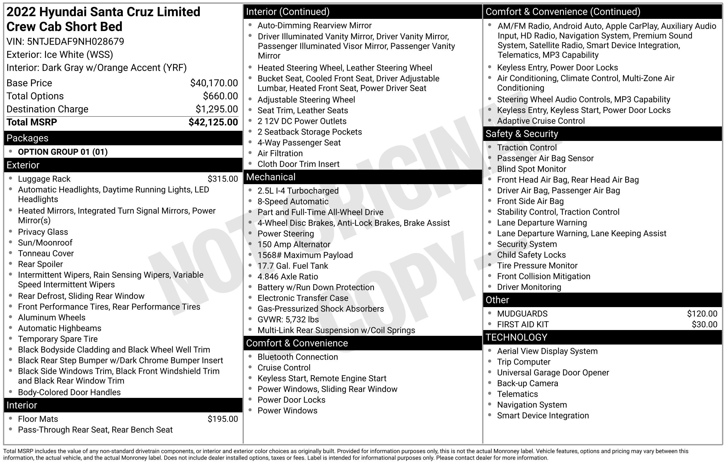 Used 2022 White Hyundai Limited image 28