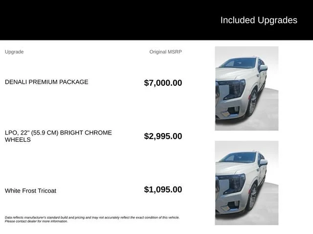 Used 2021 WHITE FROST TRICOAT GMC Denali image 5