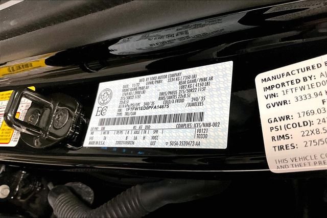 Used 2023 Agate Black Metallic Ford Limited image 44