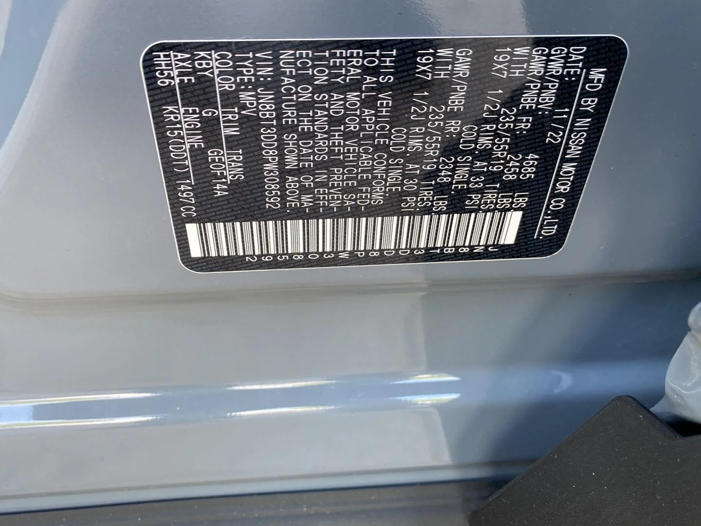 Used 2023 Boulder Gray Pearl Nissan Platinum image 16