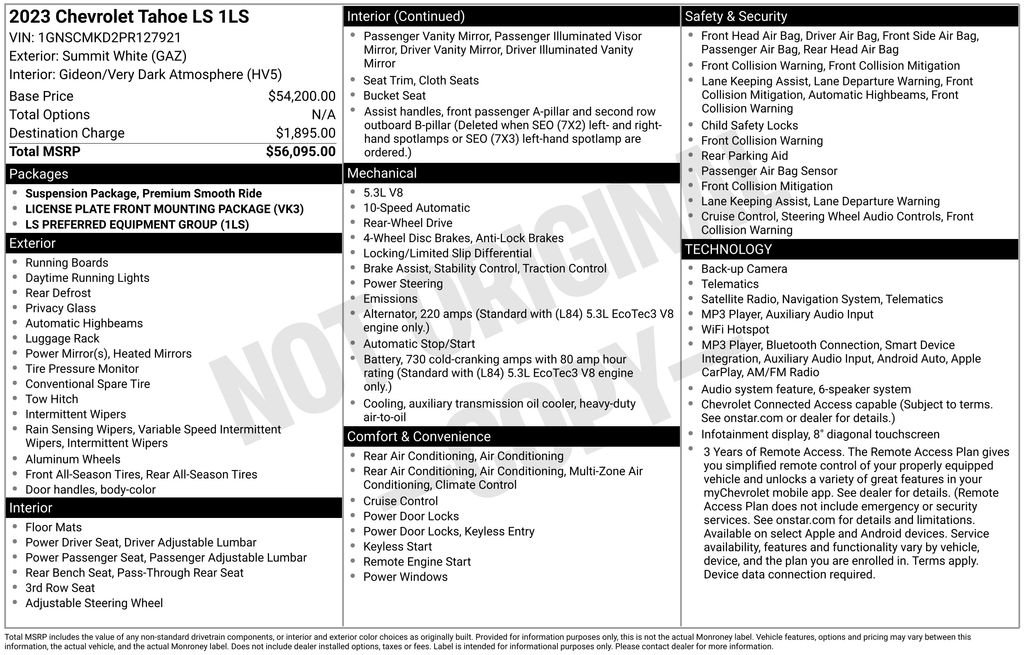 Used 2023 White Chevrolet LS image 4