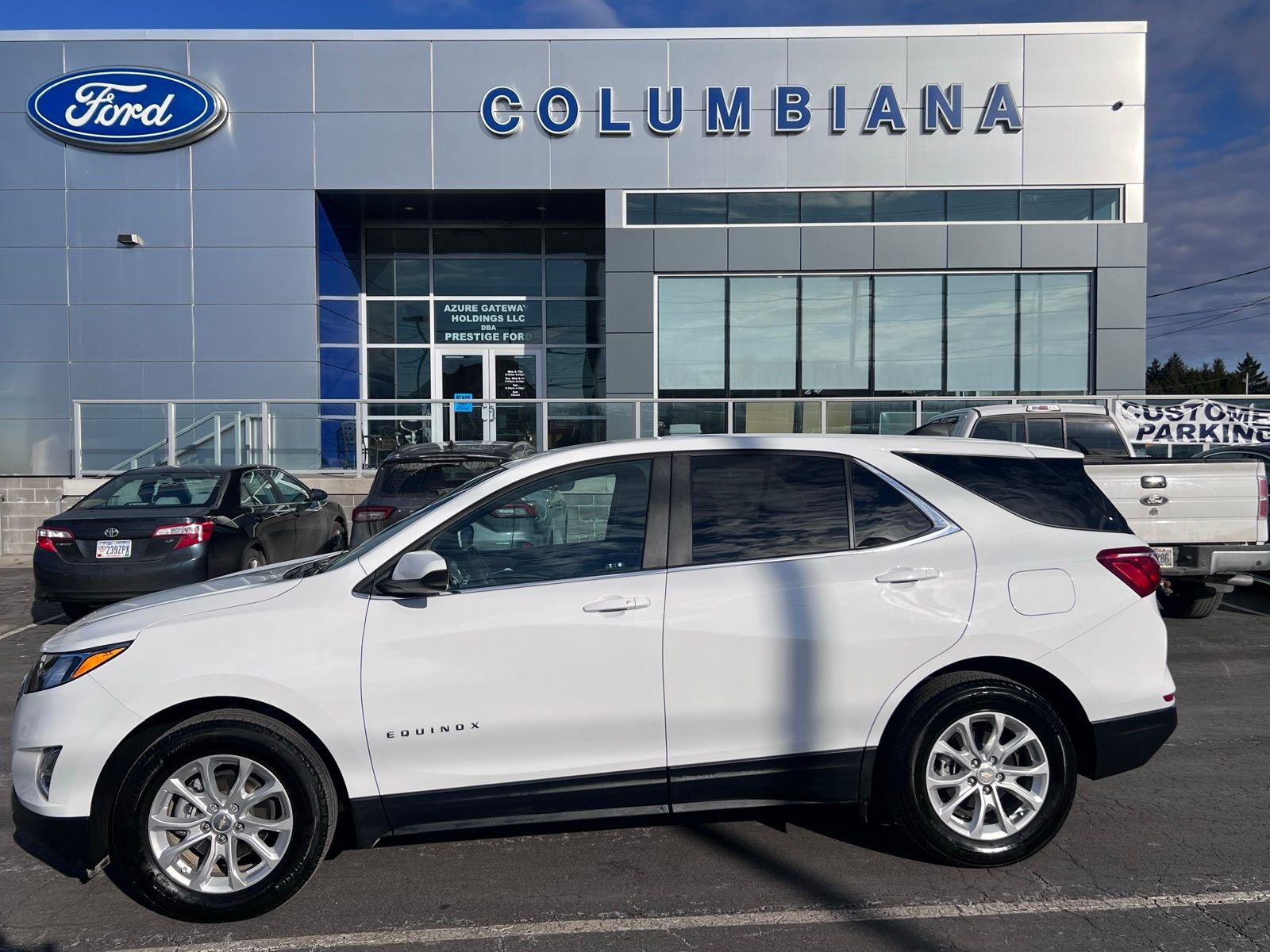 Used 2021 Chevrolet Equinox LT with VIN 3GNAXKEV3MS166082 for sale in Columbiana, OH