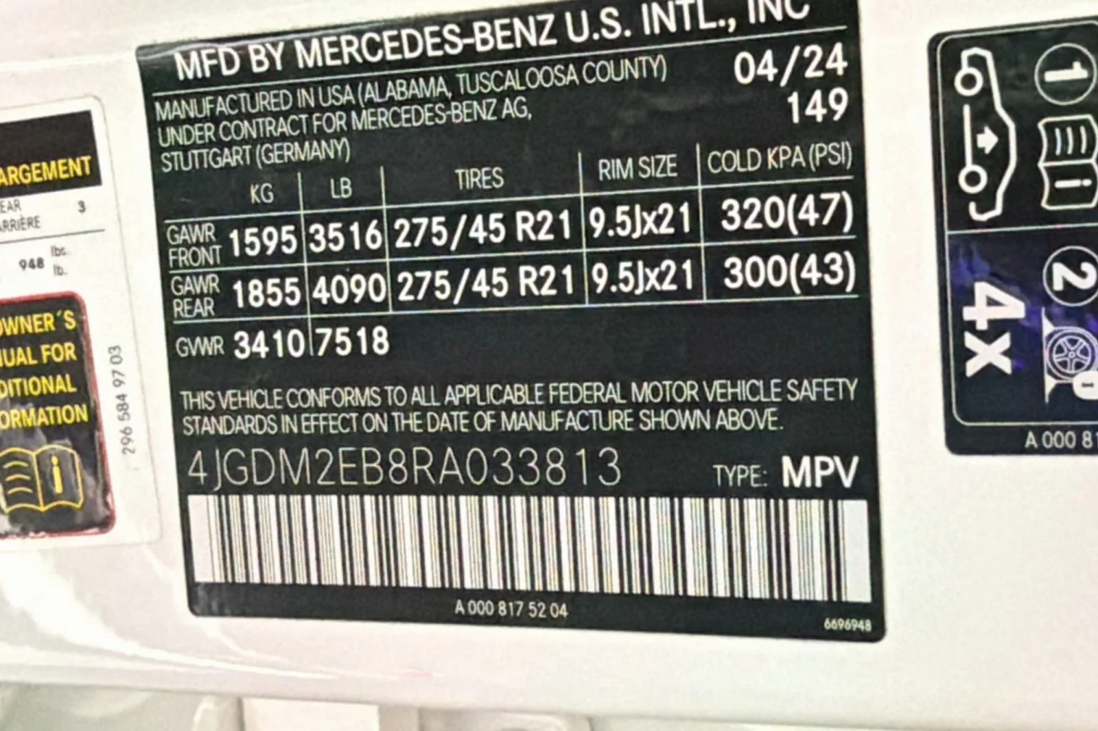 Certified Used 2024 Polar White Mercedes-Benz EQS 450 image 25