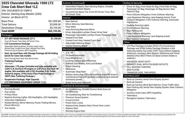 Used 2025 Gray Chevrolet LTZ image 4