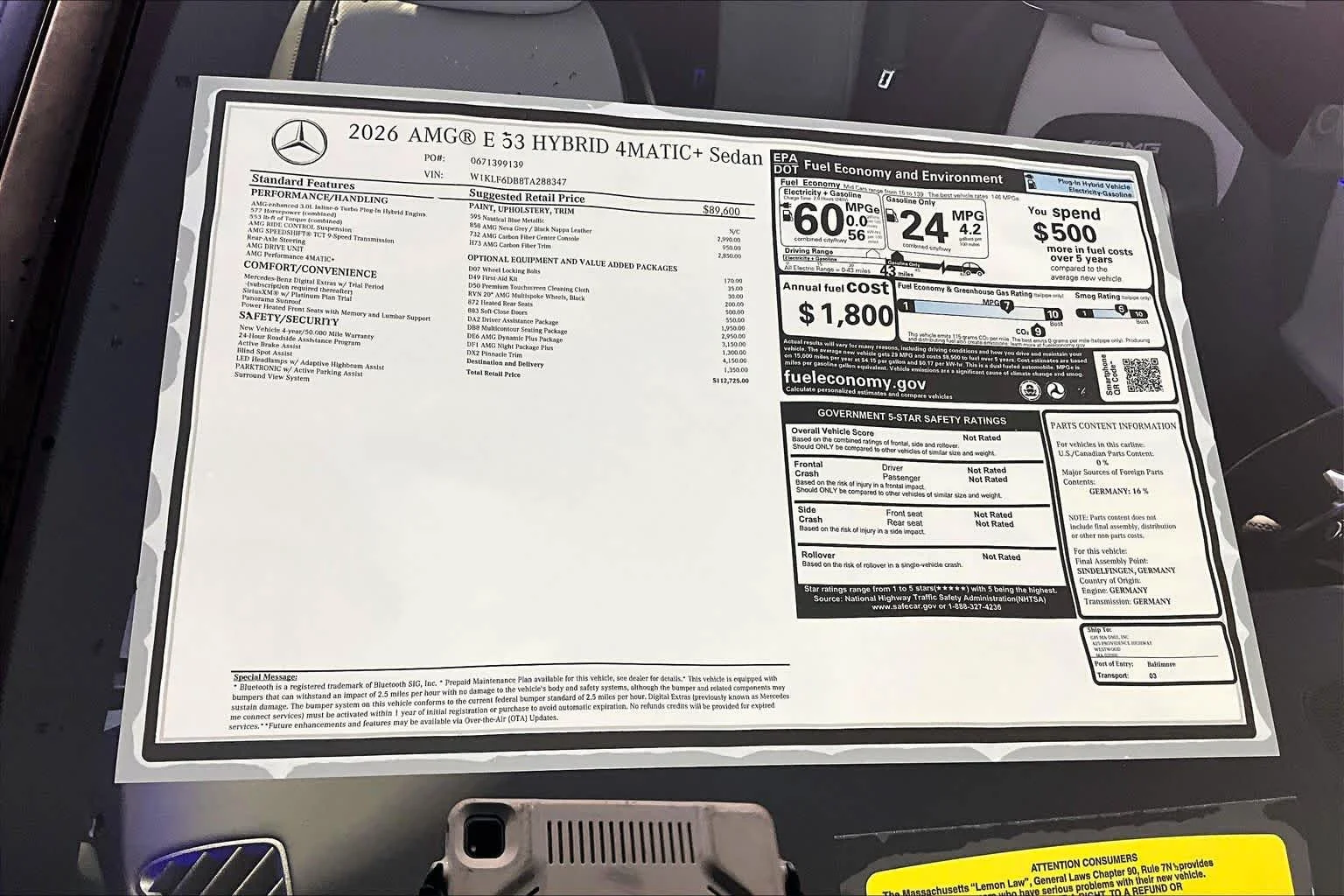 New 2026 Nautical Blue Metallic Mercedes-Benz AMG® E 53 E image 18