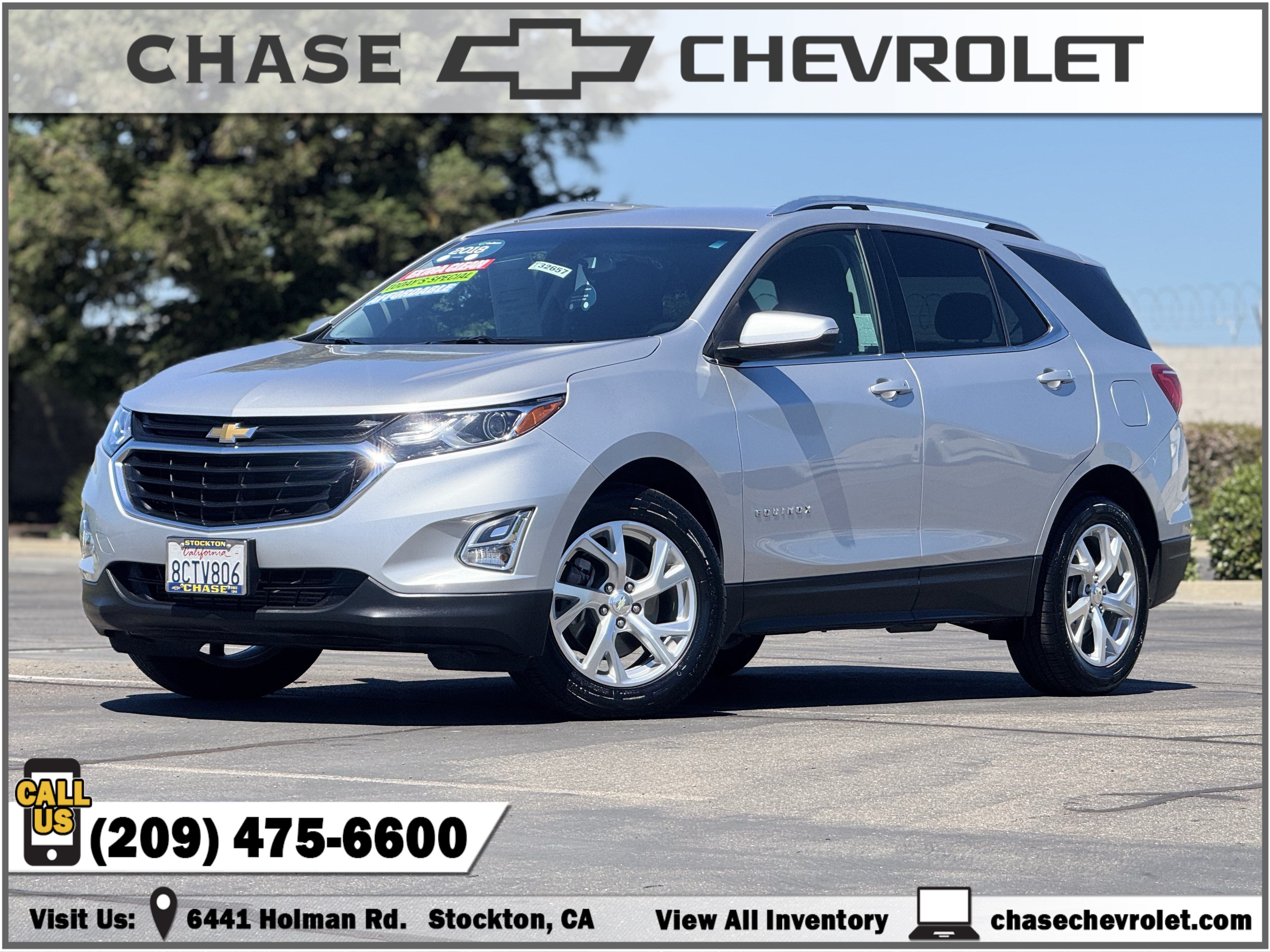 Certified Used 2018 SILVER ICE METALLIC Chevrolet LT image 1