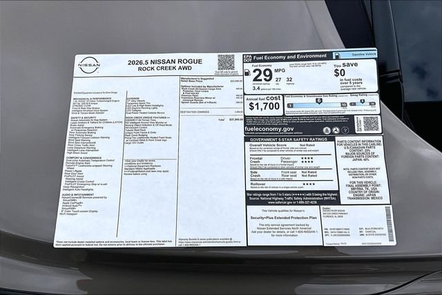 New 2026 Nissan Rogue Rock Creek 4D Sport Utility