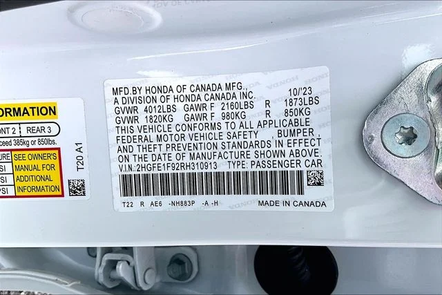 Certified Used 2024 Platinum White Pearl Honda Touring image 16