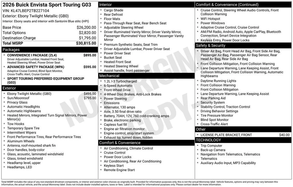 2026 Buick Envista Sport Touring - Photo 2