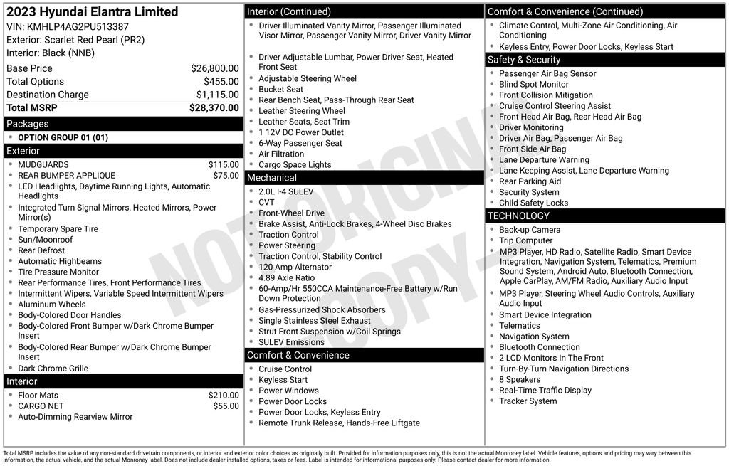 Certified Used 2023 Red Hyundai Limited image 7