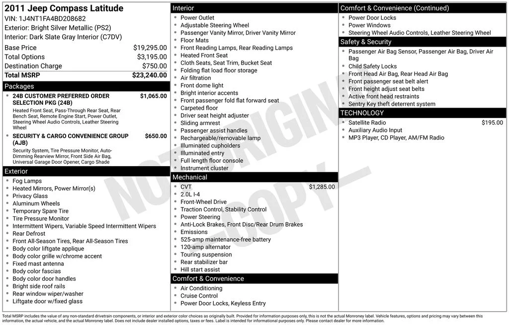 Used 2011 Silver Jeep Base image 2
