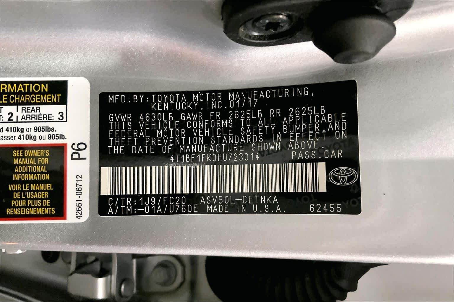 Used 2017 Celestial Silver Metallic Toyota LE image 36