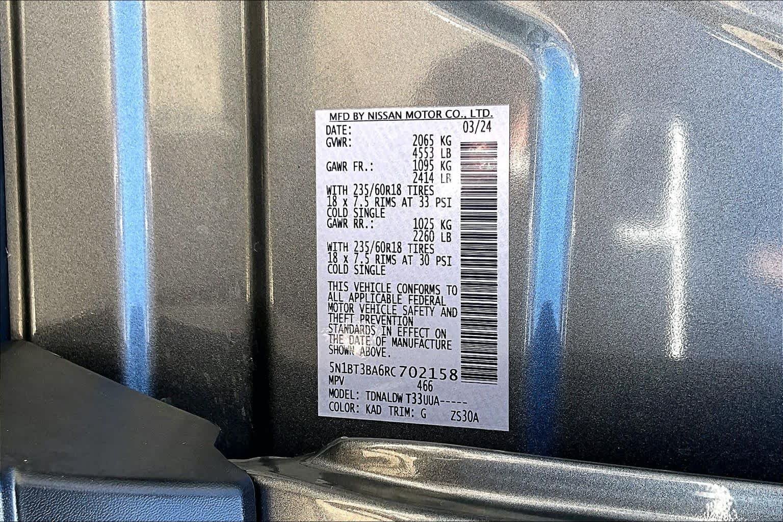 Used 2024 Gun Metallic Nissan SV image 36
