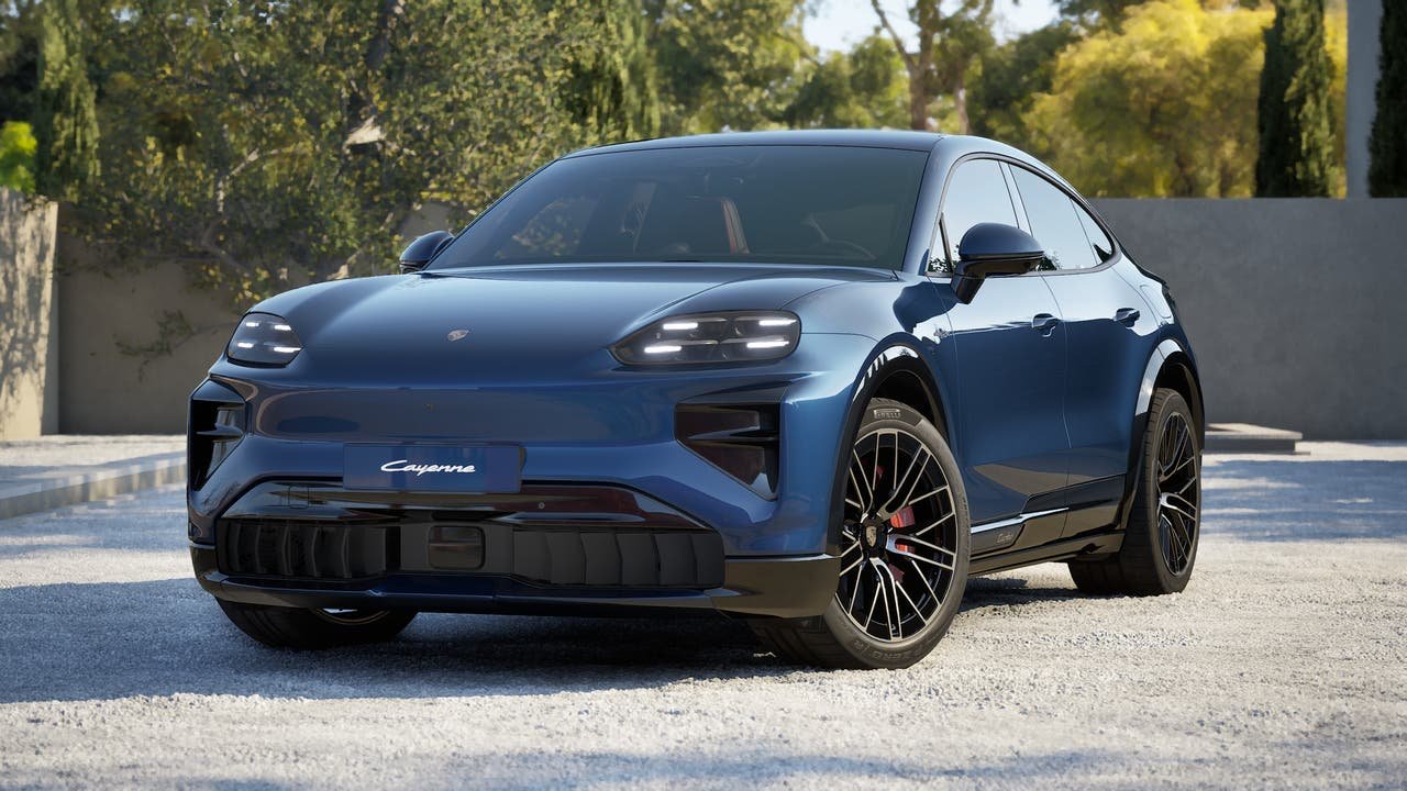 New 2026 Napali Blue Metallic Porsche Turbo Coupe Electric image 1