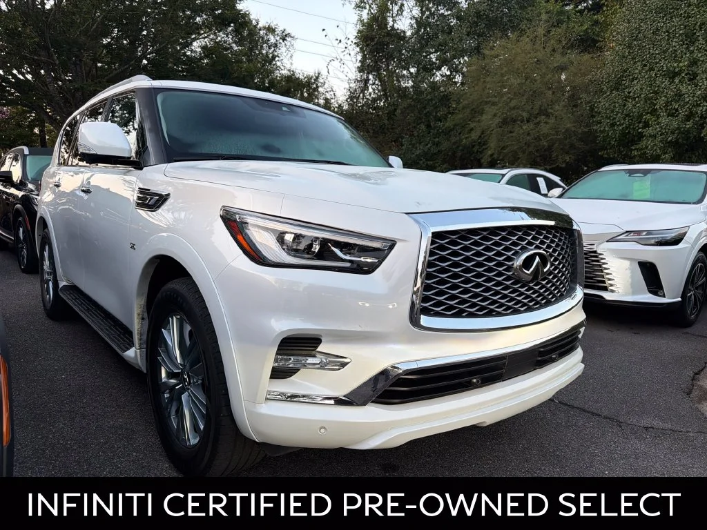 Certified Used 2019 Moonstone White INFINITI LUXE image 1