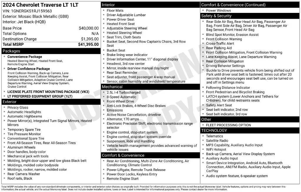 Used 2024 Black Chevrolet LT image 39