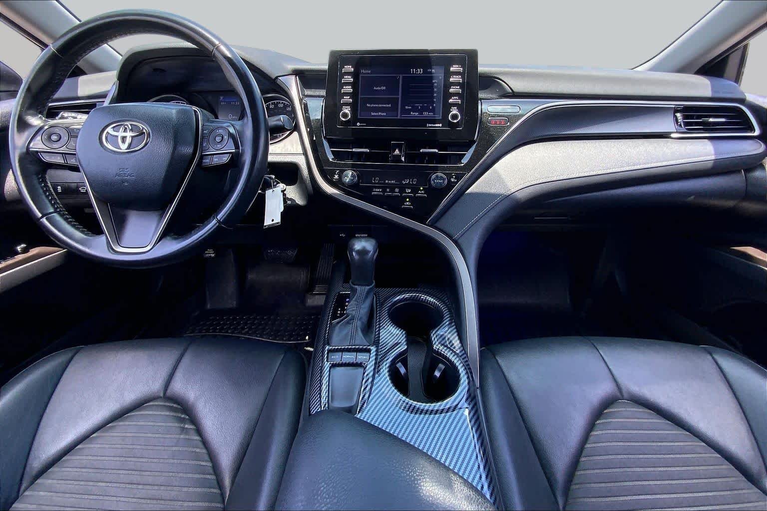 Used 2023 Midnight Black Metallic Toyota SE image 15