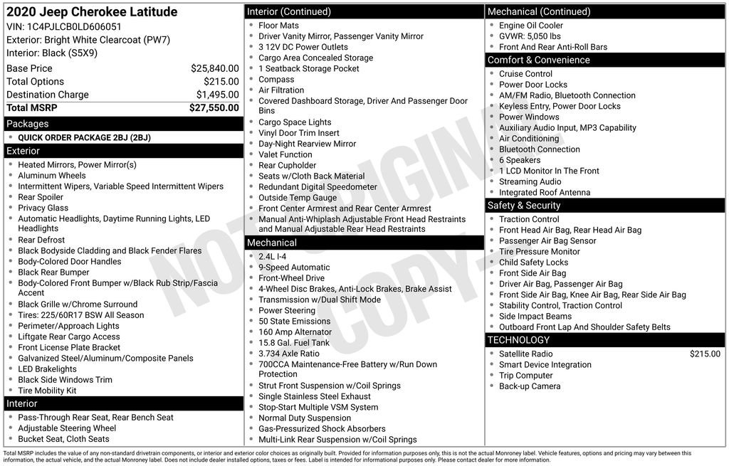 Used 2020 White Jeep Latitude image 11