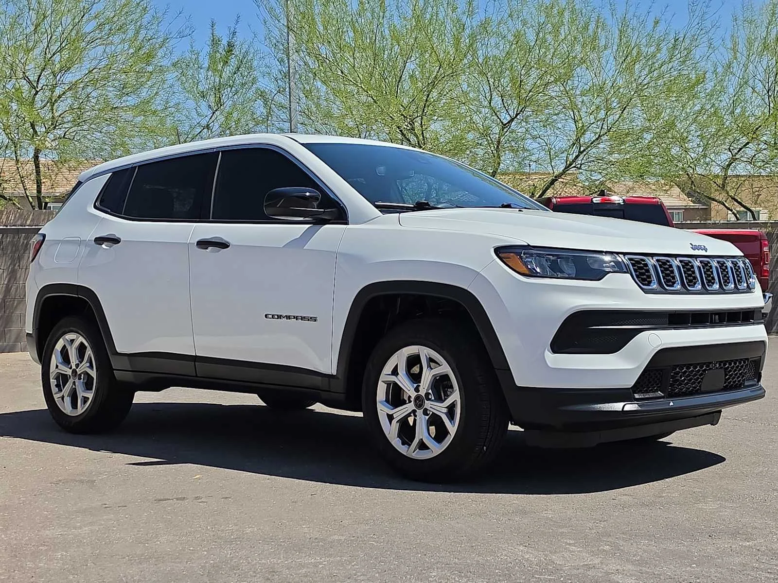 Used 2025 Bright White Clearcoat Jeep Sport image 3