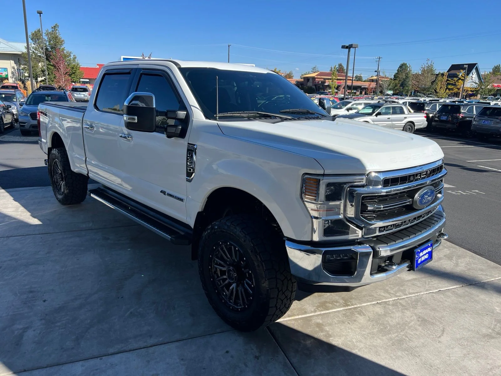 Used 2021 Star White Metallic Tri-Coat Ford Lariat image 3
