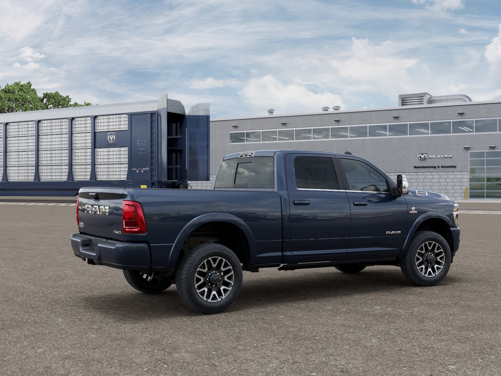 New 2026 Forged Blue Metallic Exterior Paint RAM Limited Longhorn image 5