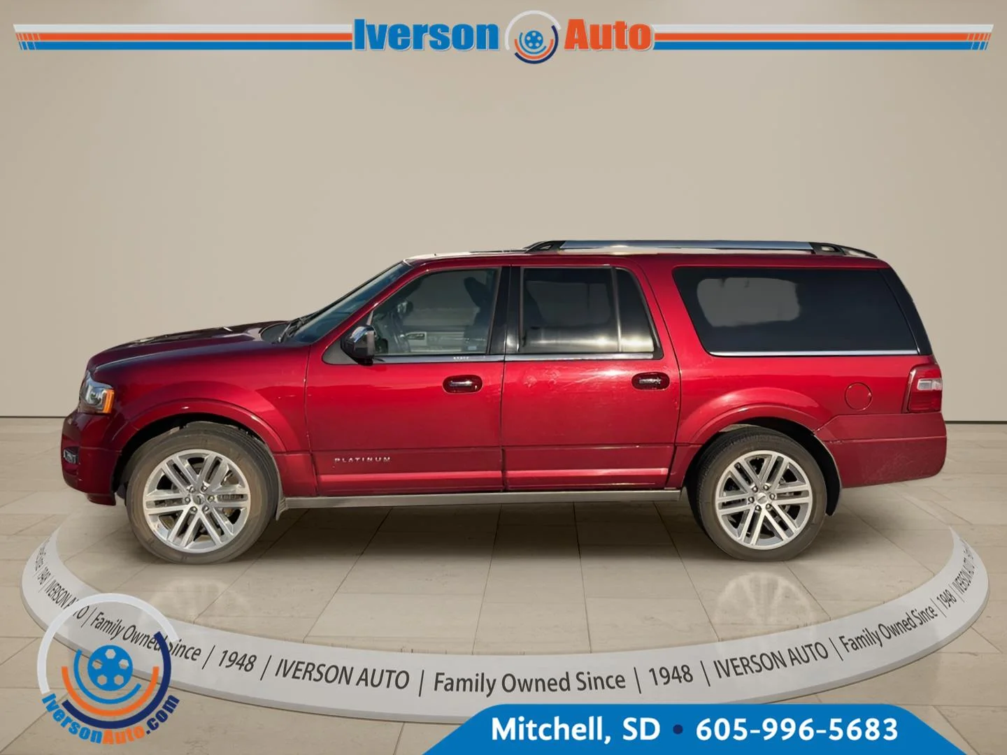 Used 2017 Ruby Red Metallic Tinted Clearcoat Ford Platinum image 1